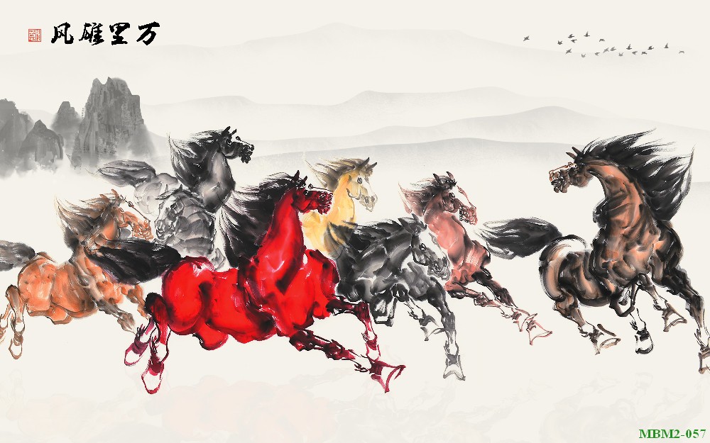 Tranh ngựa - bát mã - Mã đáo MBM2-057